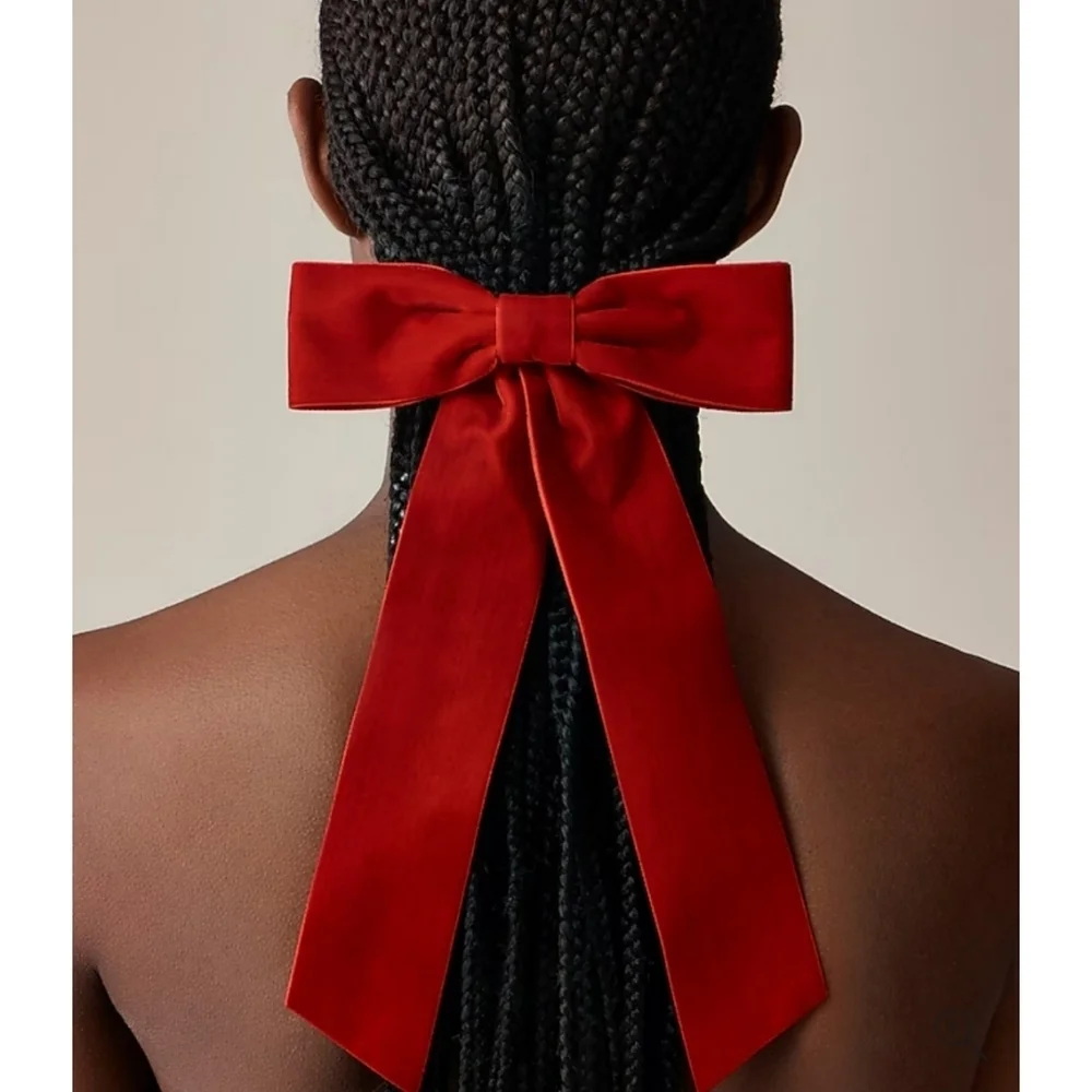 J.Crew Velvet Bow Hair Clip